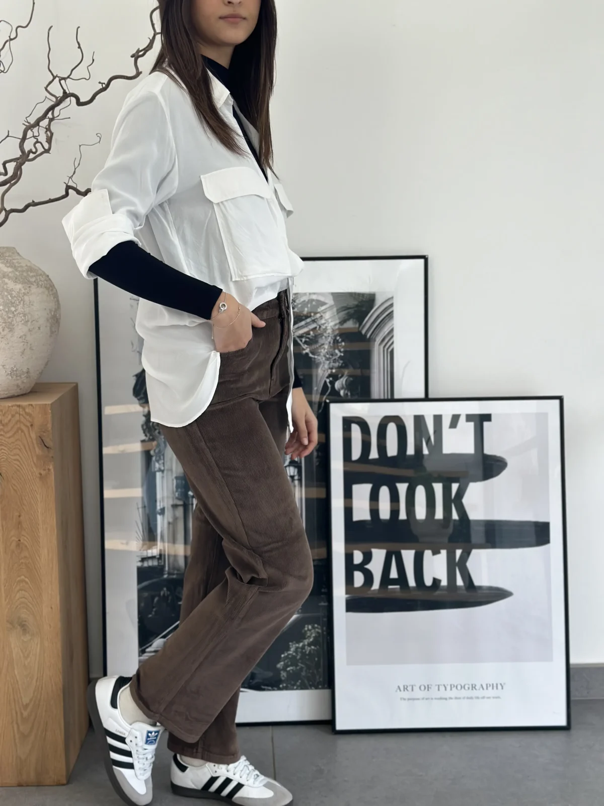 Pantalon velours côtelé TIBA coté