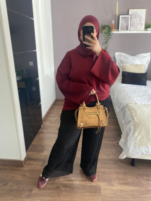 Pantalon plissé noir