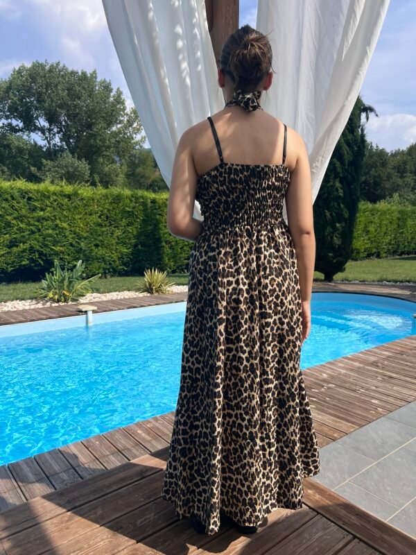 Robe longue léopard
