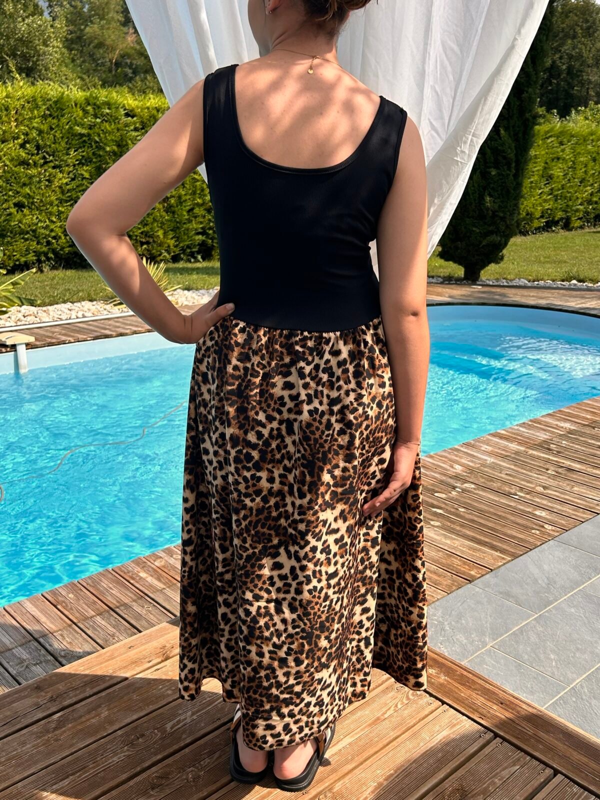 Robe bimatière léopard – Image 2