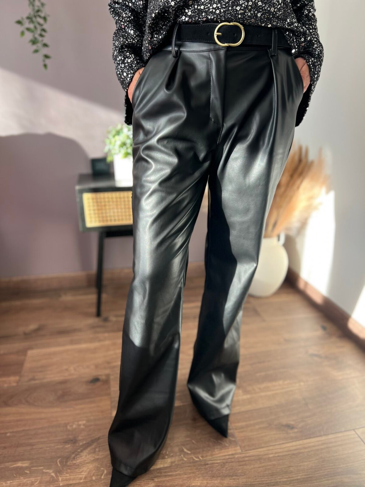Pantalon simili cuir