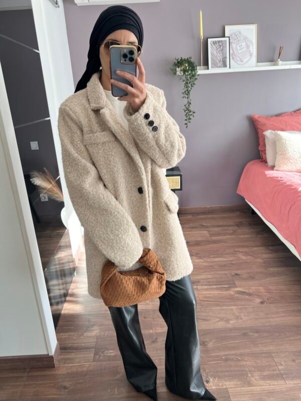 Veste oversize écru