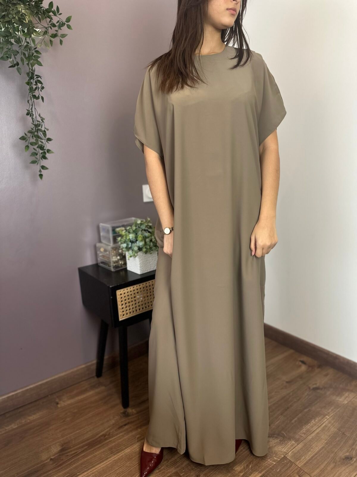 Robe Elancée Taupe