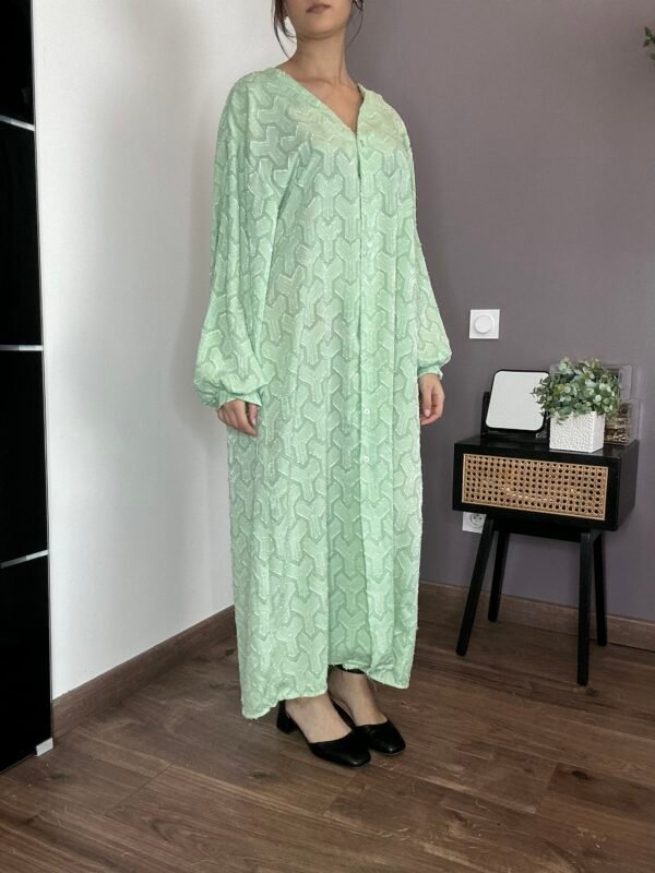 Robe iris vert menthe