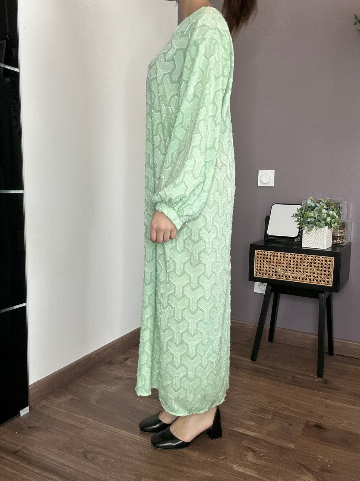 Robe iris vert menthe – Image 3