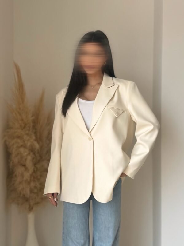 Blazer oversize crème