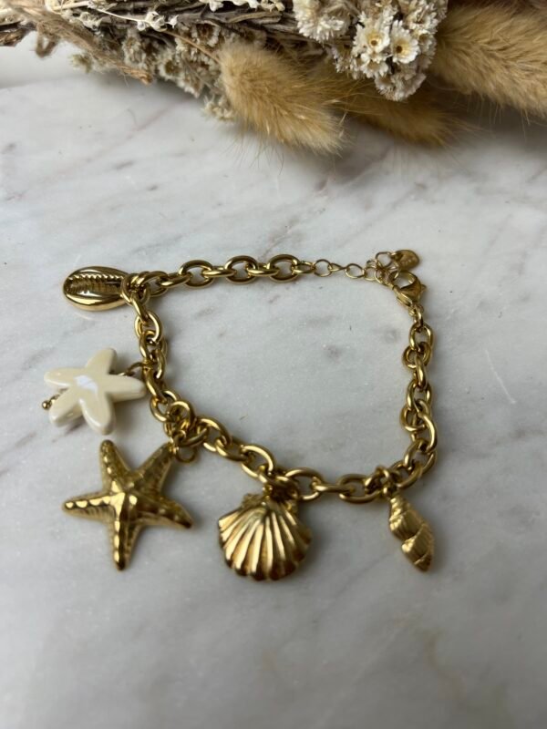 Bracelet breloque coquillages