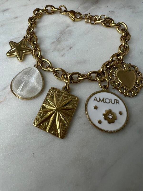 Bracelet breloque amour blanc