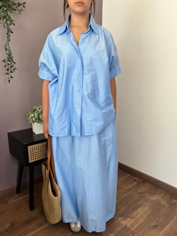 Ensemble Maryam bleu