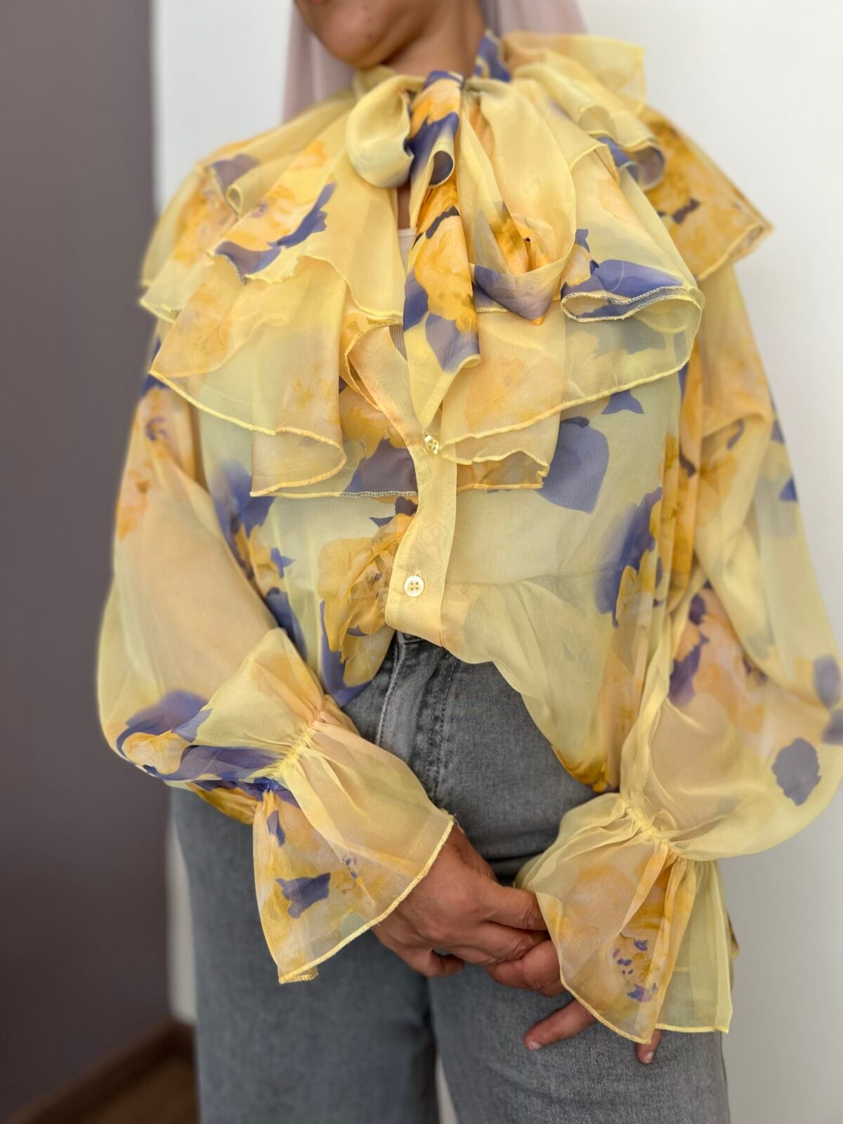 Chemise volant jaune – Image 3