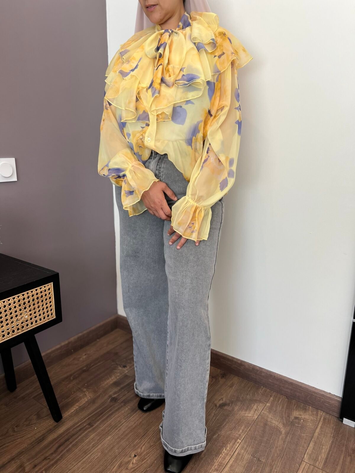 Chemise volant jaune – Image 2