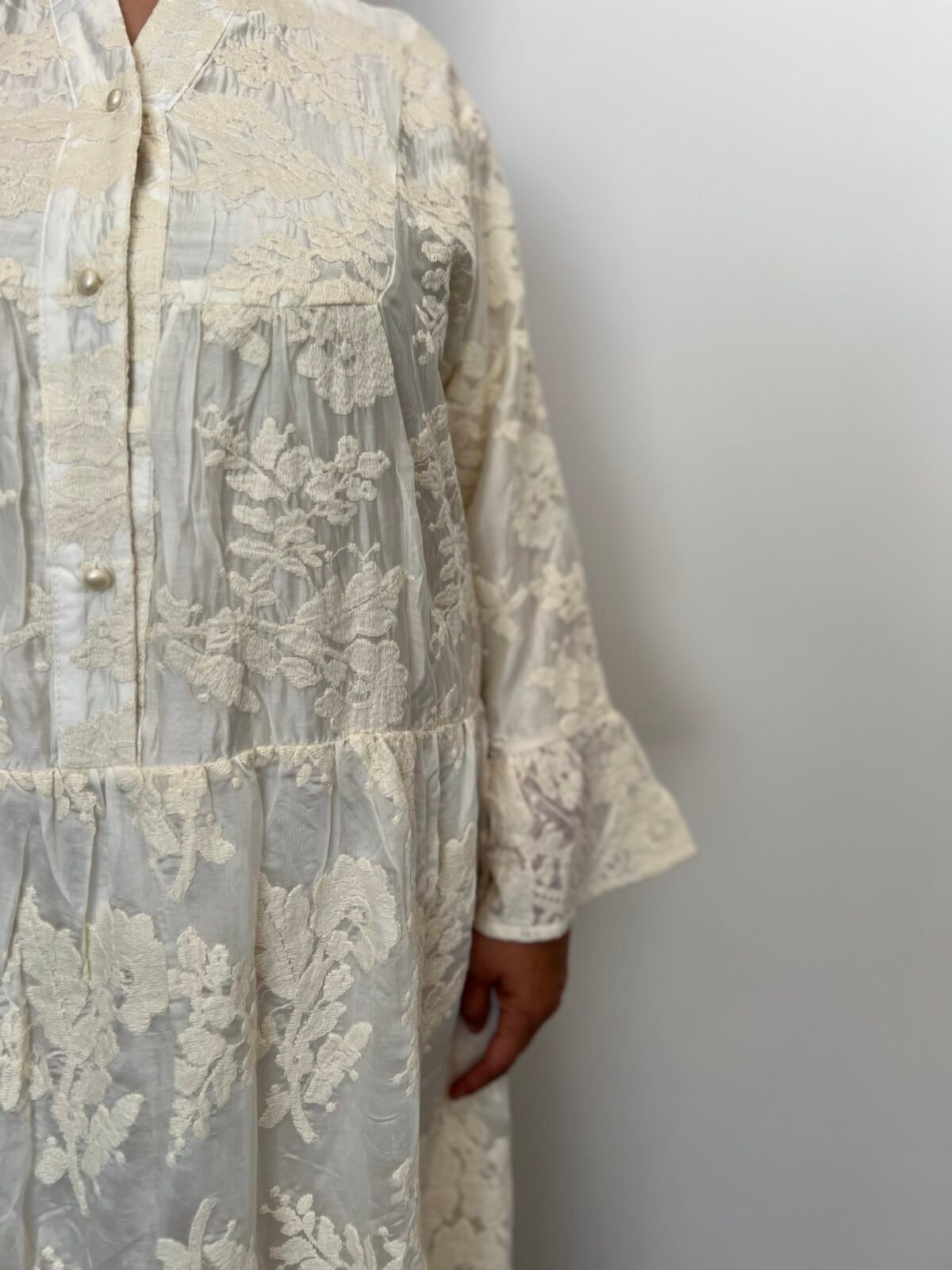 Robe dentelle écru – Image 3