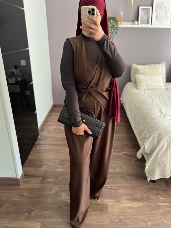 Ensemble tailleur chocolat