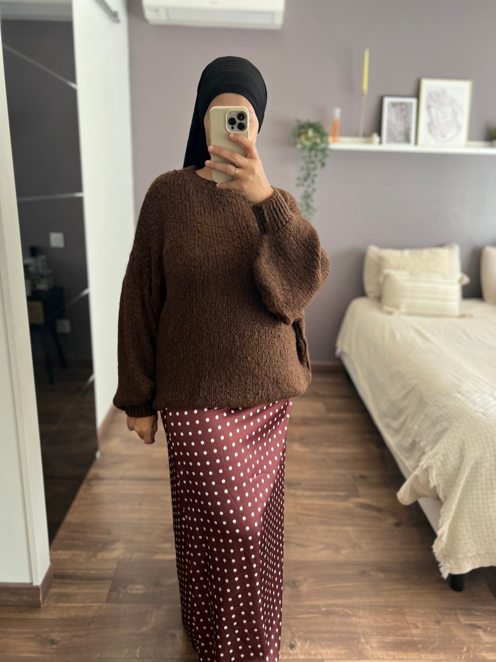 Jupe à pois chocolat – Image 4