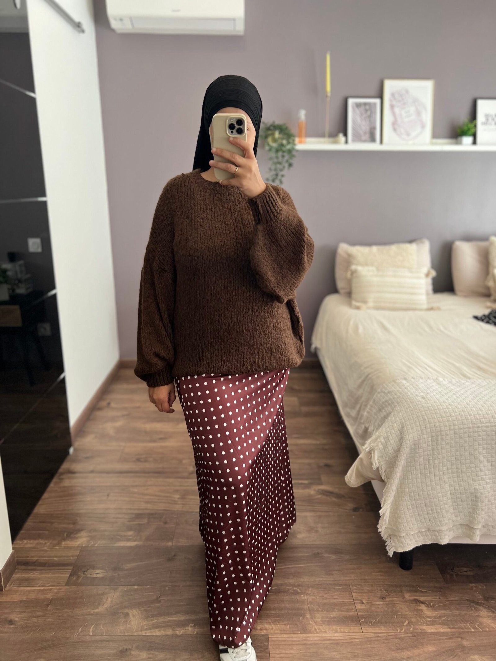 Jupe à pois chocolat – Image 3