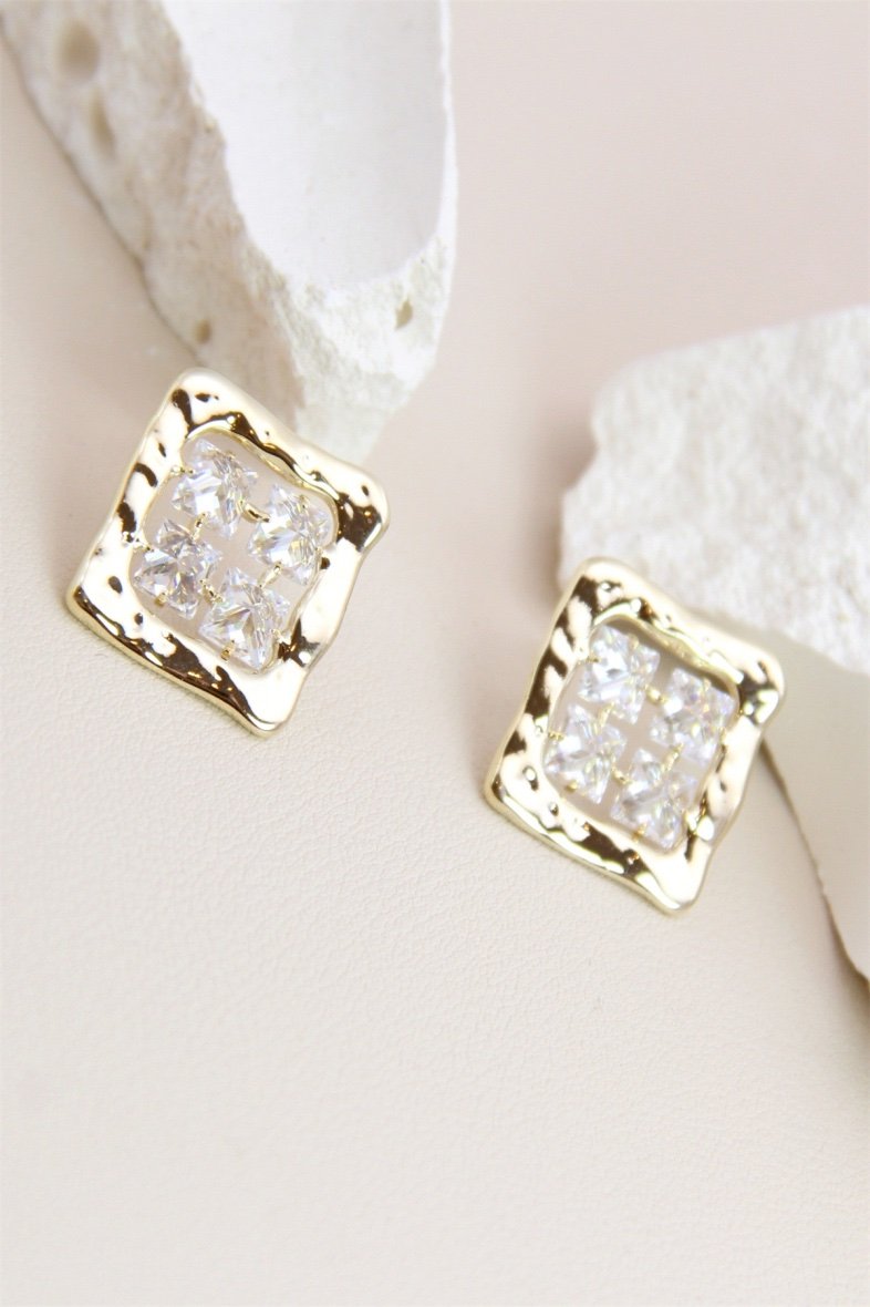 Boucles d'oreille cristaline