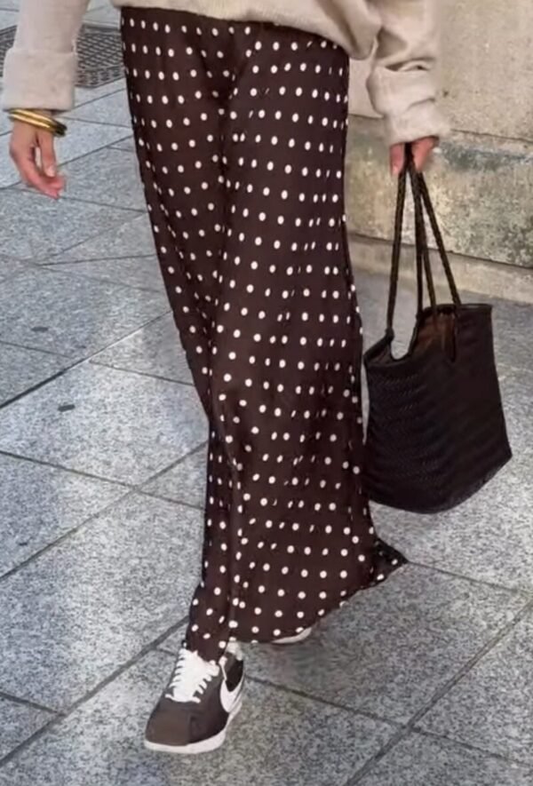 Jupe à pois chocolat