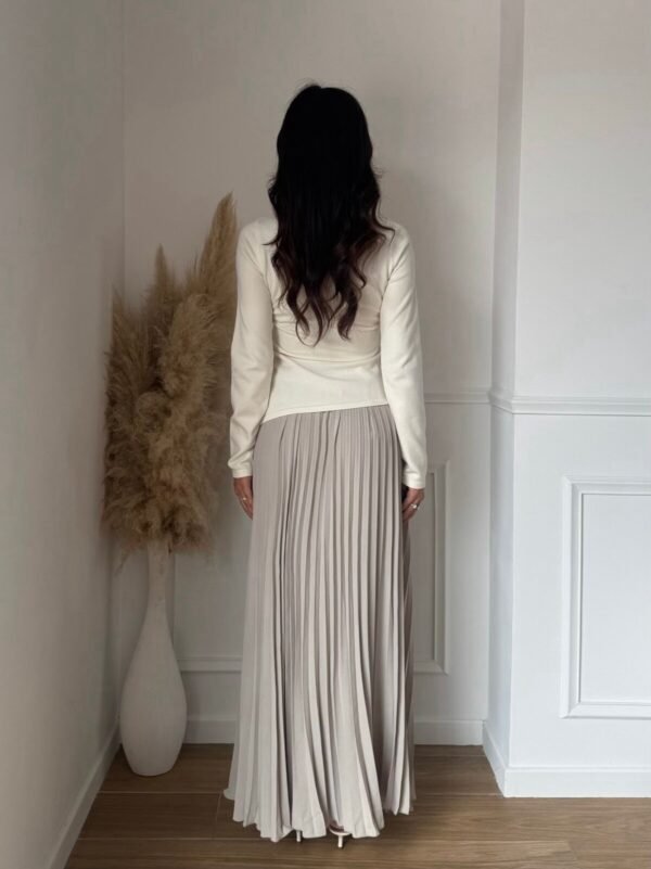 Jupe plissée Anna taupe