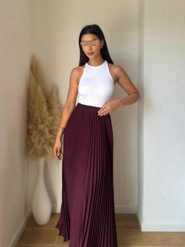 Jupe plissée Anna burgundy