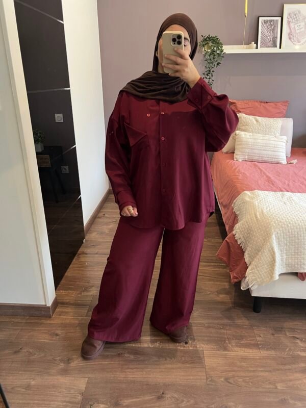 Ensemble Dania bordeaux