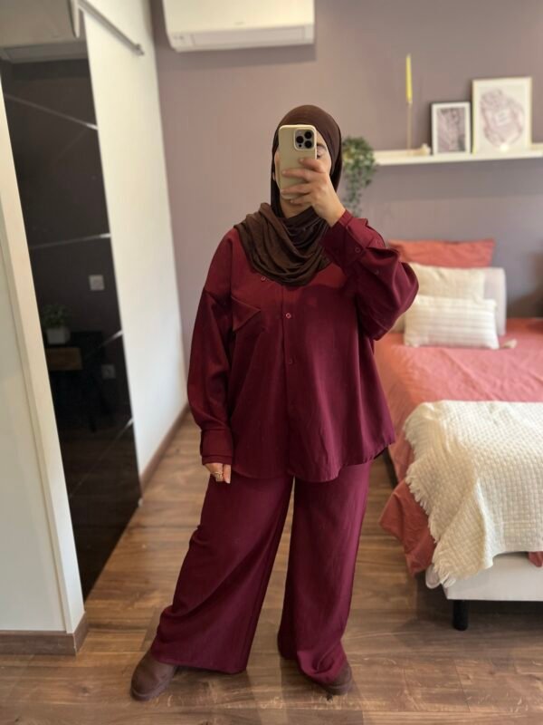 Ensemble Dania bordeaux