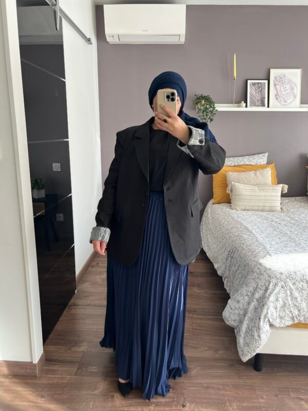 Jupe plissée Anna bleue