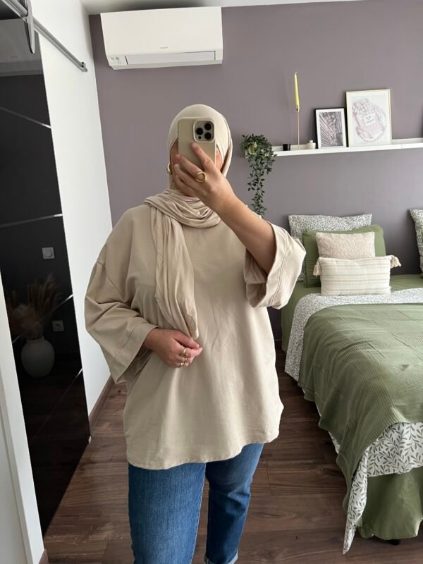 T-shirt oversize crème