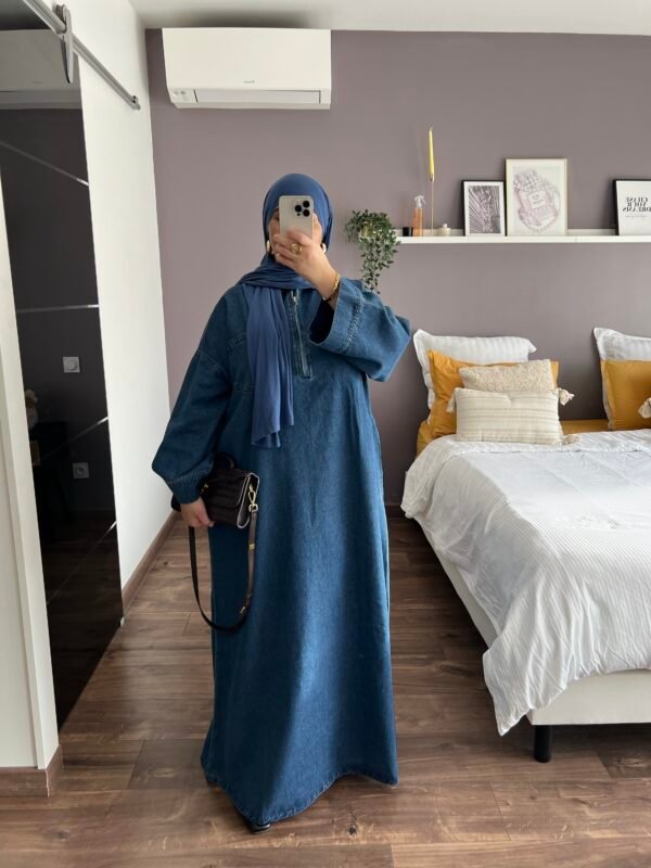 Robe en jean bleu