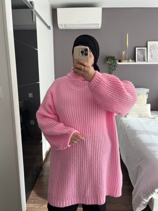 Robe pull col roulé