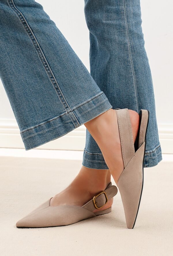 Slingbacks en suédine