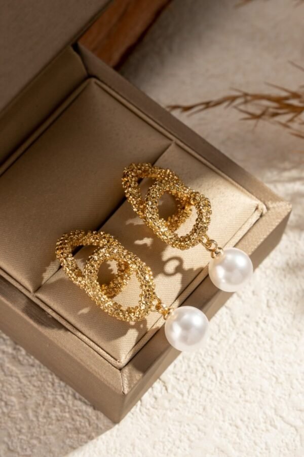 Boucles perle pendante
