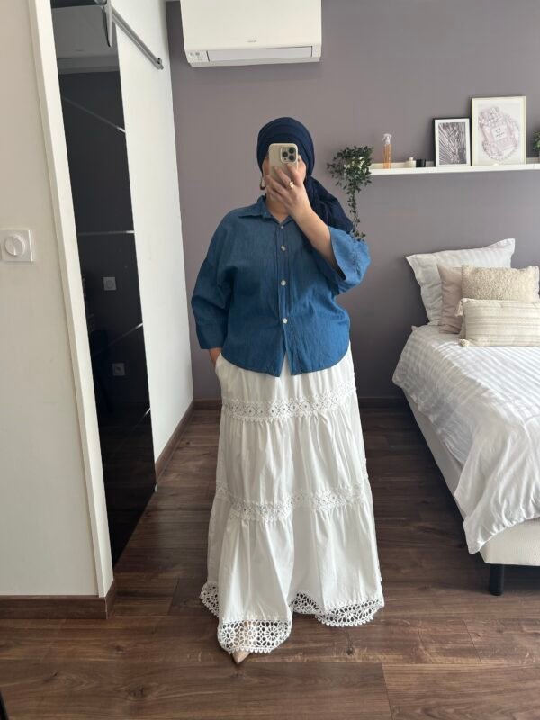 Jupe bohème blanche