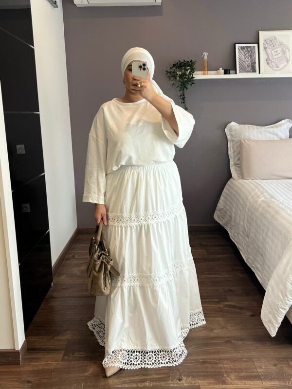 Jupe bohème blanche