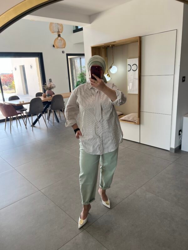 Pantalon ballon cropped vert