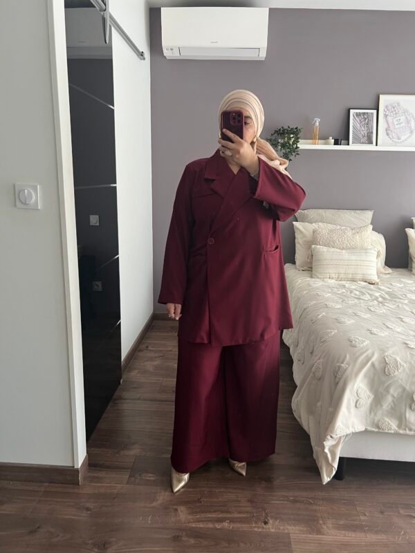 Ensemble blazer bordeaux (précommande)