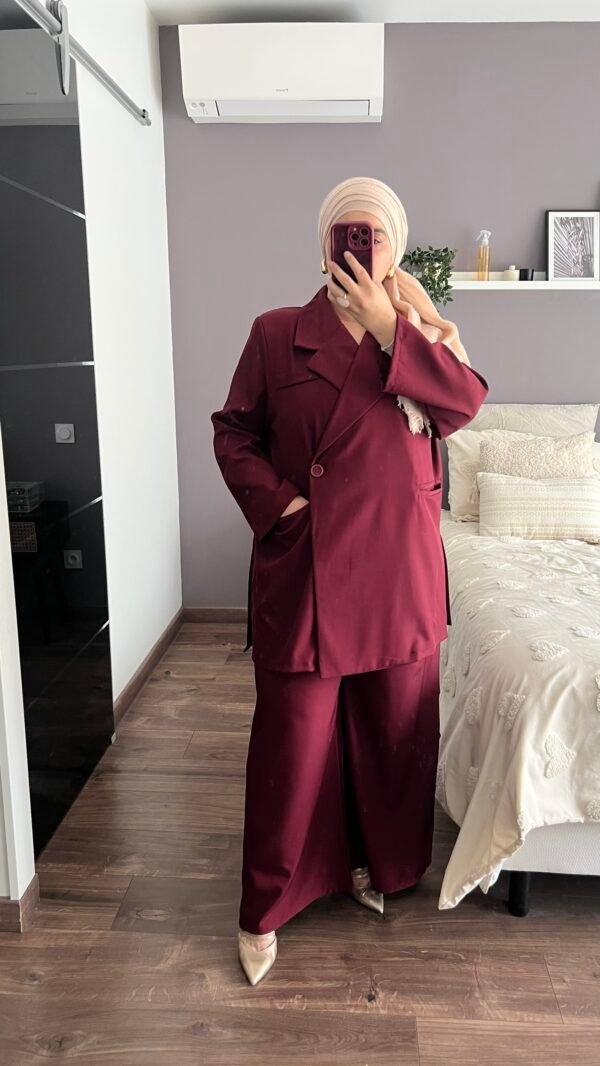 Ensemble blazer bordeaux (précommande)
