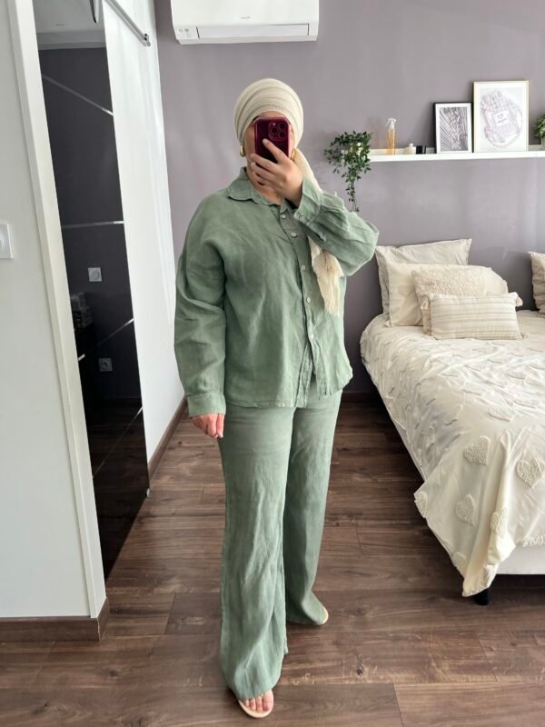 Ensemble lin supérieur kaki