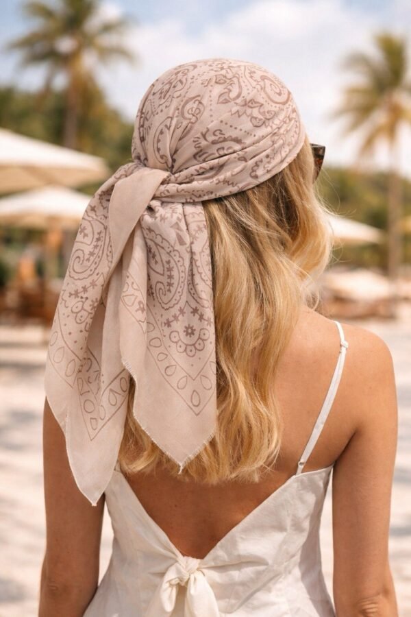 Foulard Bandana taupe