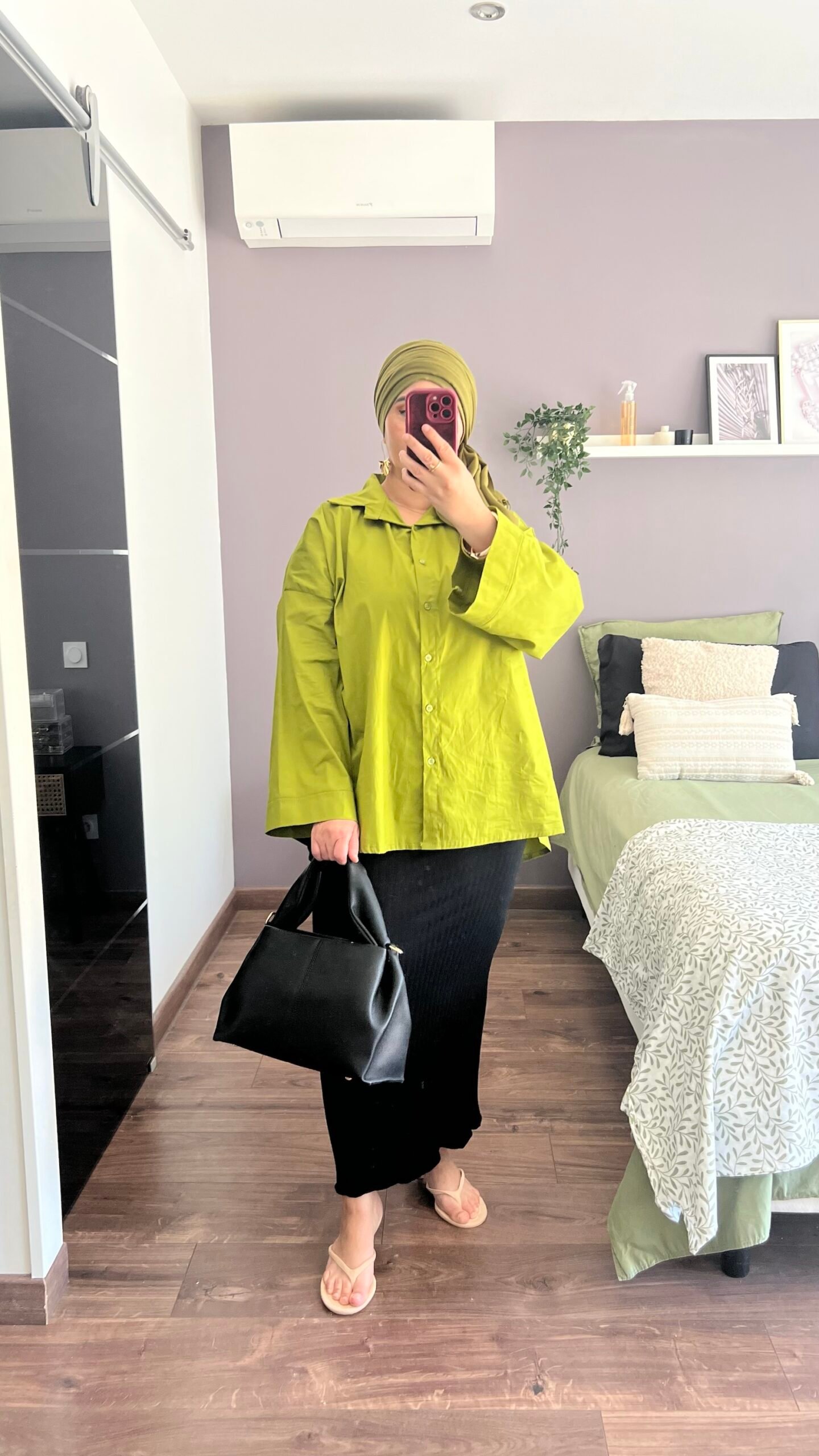 Chemise noeud vert anis – Image 3