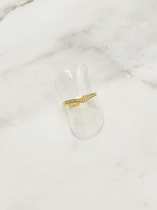 Bague vague strass